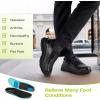Men’s Orthopedic Leather Dress Walking Shoes: Comfortable Orthotic Plantar Fasciitis Oxford Shoes with Arch Support, Flat Feet Casual Business Slip-On Loafers for Foot and Heel Pain Relief(W1-black)