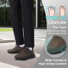 Men’s Orthopedic Wide Walking Dress Shoes – Arch Support Plantar Fasciitis Classic Formal Leather Oxford – Comfortable Casual Classic Flat Feet Orthotics Sneakers for Foot and Heel Pain Relief(Wk2-brown)