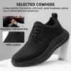 Men’s Orthopedic Wide Walking Dress Shoes – Arch Support Plantar Fasciitis Classic Formal Leather Oxford – Comfortable Casual Classic Flat Feet Orthotics Sneakers for Foot and Heel Pain Relief(Wk1-black)