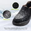 Men’s Orthopedic Wide Winter Slippers with Arch Support: Comfortable Diabetic Loafers for Plantar Fasciitis, Casual Warm Orthotic Walking Shoes for Foot and Heel(K1-black)