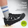 OrthoComfoot Men’s Orthopedic Diabetic Wide Running Shoes: Comfortable Arch Support Plantar Fasciitis Sports Sneakers, Casual Orthotic Swollen Tennis Work Walking Shoes for Foot and Heel Pain Relief(K1-black)