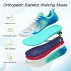 OrthoComfoot Men’s Orthopedic Diabetic Wide Running Shoes: Comfortable Arch Support Plantar Fasciitis Sports Sneakers, Casual Orthotic Swollen Tennis Work Walking Shoes for Foot and Heel Pain Relief(K3-azure Blue)