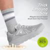 OrthoComfoot Men’s Orthopedic Diabetic Wide Running Shoes: Comfortable Arch Support Plantar Fasciitis Sports Sneakers, Casual Orthotic Swollen Tennis Work Walking Shoes for Foot and Heel Pain Relief(K2-gray)