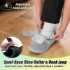 OrthoComfoot Men’s Orthopedic Diabetic Wide Walking Shoes: Comfortable Cushion Arch Support Plantar Fasciitis Sneakers, Orthotic High Arch Swollen Feet Adjustable Work Shoes for Ankle and Heel Pain(K2-gray)