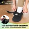 OrthoComfoot Men’s Orthopedic Diabetic Wide Walking Shoes: Comfortable Cushion Arch Support Plantar Fasciitis Sneakers, Orthotic High Arch Swollen Feet Adjustable Work Shoes for Ankle and Heel Pain(K1-black)
