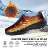 OrthoComfoot Men’s Orthopedic Slippers Walking Shoes with Arch Support: Slip On Loafers for Plantar Fasciitis, Casual Flat Feet Hook and Loop Mule Clogs for Foot and Heel Pain Relief(W3-black)