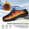 OrthoComfoot Men’s Orthopedic Slippers Walking Shoes with Arch Support: Slip On Loafers for Plantar Fasciitis, Casual Flat Feet Hook and Loop Mule Clogs for Foot and Heel Pain Relief(W1-black)