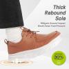 OrthoComfoot Men’s Orthopedic Wide Leather Dress Walking Shoes: Diabetic Plantar Fasciitis Arch Support Comfortable Sneakers, Business Work Adjustable Fit Orthotic Casual Heel Foot Pain Relief Oxfords(K2-brown)