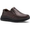 Men’s Orthopedic Leather Dress Walking Shoes: Comfortable Orthotic Plantar Fasciitis Oxford Shoes with Arch Support, Flat Feet Casual Business Slip-On Loafers for Foot and Heel Pain Relief(W2-brown)