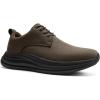 Men’s Orthopedic Wide Walking Dress Shoes – Arch Support Plantar Fasciitis Classic Formal Leather Oxford – Comfortable Casual Classic Flat Feet Orthotics Sneakers for Foot and Heel Pain Relief(Wk2-brown)