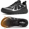 OrthoComfoot Men’s Orthopedic Diabetic Wide Running Shoes: Comfortable Arch Support Plantar Fasciitis Sports Sneakers, Casual Orthotic Swollen Tennis Work Walking Shoes for Foot and Heel Pain Relief(K1-black)