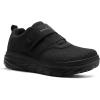 OrthoComfoot Men’s Orthopedic Diabetic Wide Walking Shoes: Comfortable Cushion Arch Support Plantar Fasciitis Sneakers, Orthotic High Arch Swollen Feet Adjustable Work Shoes for Ankle and Heel Pain(K1-black)