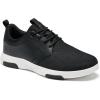OrthoComfoot Men’s Orthopedic Fashion Sneakers with Arch Support: Comfortable Plantar Fasciitis Walking Shoes, Casual Breathable Flat Feet Shoes for Foot and Heel Pain Relief(W1-black)