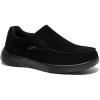 OrthoComfoot Men’s Orthopedic Slip On Loafers Walking Shoes with Arch Support: Suede Leather Dress Slip-Ons Loafers for Plantar Fasciitis, Comfortable Non-Slip Shoes for Foot and Heel Pain Relief(W1-black)