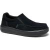 OrthoComfoot Men’s Orthopedic Slip-On Loafers Walking Shoes: Casual Arch Support Loafers for Plantar Fasciitis, Comfortable Orthotic Dress Shoes for Foot and Heel Pain Relief(W1-black)