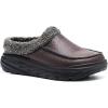 OrthoComfoot Men’s Orthopedic Wide Winter Slippers for Diabetic: Comfortable Arch Support Leather Dress Shoes for Plantar Fasciitis, Casual Warm Orthotic Walking Shoes for Foot and Heel Pain(K2-brown)