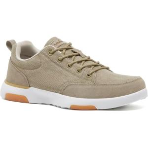 OrthoComfoot Men’s Orthopedic Arch Support Walking Shoes: Comfortable Cushioned Plantar Fasciitis Relief Shoes, Breathable Orthotic Fashion Sneakers for Foot and Heel Pain(W2-khaki)