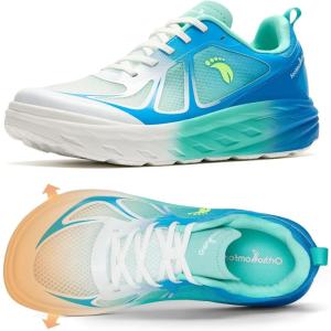 OrthoComfoot Men’s Orthopedic Diabetic Wide Running Shoes: Comfortable Arch Support Plantar Fasciitis Sports Sneakers, Casual Orthotic Swollen Tennis Work Walking Shoes for Foot and Heel Pain Relief(K3-azure Blue)