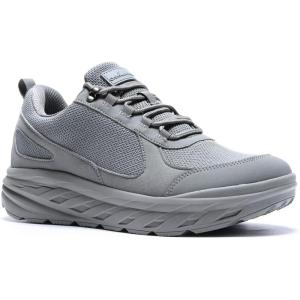 OrthoComfoot Men’s Orthopedic Diabetic Wide Walking Shoes: Comfortable Plantar Fasciitis Fashion Sneakers with Arch Support for Swollen, Casual Hammer Toes Shoes for Foot and Heel Pain Relief(K3-grey)