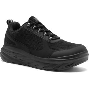 OrthoComfoot Men’s Orthopedic Diabetic Wide Walking Shoes: Comfortable Plantar Fasciitis Fashion Sneakers with Arch Support for Swollen, Casual Hammer Toes Shoes for Foot and Heel Pain Relief(K1-black)