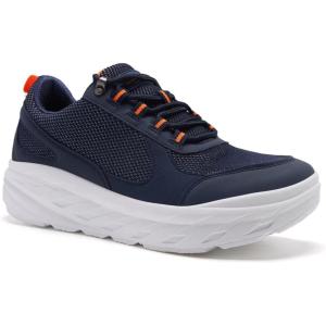 OrthoComfoot Men’s Orthopedic Diabetic Wide Walking Shoes: Comfortable Plantar Fasciitis Fashion Sneakers with Arch Support for Swollen, Casual Hammer Toes Shoes for Foot and Heel Pain Relief(K4-indigo)