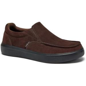 OrthoComfoot Men’s Orthopedic Slip-On Loafers Walking Shoes: Casual Arch Support Loafers for Plantar Fasciitis, Comfortable Orthotic Dress Shoes for Foot and Heel Pain Relief(W5-coffee)