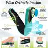 Men’s Orthopedic Diabetic Wide Running Shoes: Comfortable Arch Support Plantar Fasciitis Sports Shoes for Easy On/Off, High Arch Orthotic Swollen Tennis Fashion Sneakers for Foot and Heel Pain Relief(K1-black)