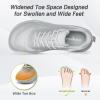 Men’s Orthopedic Diabetic Wide Running Shoes: Comfortable Arch Support Plantar Fasciitis Sports Sneakers, Casual Swollen Orthotic Work Tennis Walking Shoes for Ankle and Heel Pain Relief(K2-gray)