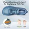 Men’s Orthopedic Diabetic Wide Running Shoes: Comfortable Arch Support Plantar Fasciitis Sports Sneakers, Casual Swollen Orthotic Work Tennis Walking Shoes for Ankle and Heel Pain Relief(K3-dark Blue)