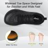 Men’s Orthopedic Diabetic Wide Running Shoes: Comfortable Arch Support Plantar Fasciitis Sports Sneakers, Casual Swollen Orthotic Work Tennis Walking Shoes for Ankle and Heel Pain Relief(K1-black)