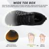 Men’s Orthopedic Diabetic Wide Walking Shoes: Wide Toe Box Comfortable Arch Support Plantar Fasciitis Running Sports Sneakers, Casual Flat Feet Swollen Feet Shoes for Foot and Heel Pain Relief(K1-black)