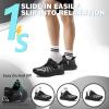 Men’s Orthopedic Road Running Shoes: Comfortable Casual Arch Support Plantar Fasciitis Orthotic Sport Sneakers, Supportive Athletic Tennis Working Walking Shoes for Foot Heel and Pain Relief(W1-black)