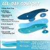 Men’s Orthopedic Road Running Shoes: Comfortable Casual Arch Support Plantar Fasciitis Orthotic Sport Sneakers, Supportive Athletic Tennis Working Walking Shoes for Foot Heel and Pain Relief(W3-blue)