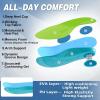 Men’s Orthopedic Road Running Shoes: Comfortable Casual Arch Supports Plantar Fasciitis Orthotic Slip On/Off Sport Sneakers, Flat Feet High Arch Tennis Work Walking Shoes for Foot Heel and Pain Relief(W3-dark Blue)