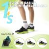Men’s Orthopedic Road Running Shoes: Comfortable Casual Arch Supports Plantar Fasciitis Orthotic Slip On/Off Sport Sneakers, Flat Feet High Arch Tennis Work Walking Shoes for Foot Heel and Pain Relief(W1-black)