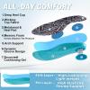 Men’s Orthopedic Road Running Shoes: Comfortable Casual Arch Supports Plantar Fasciitis Orthotic Sports Athletic Sneakers, Flat Feet High Arch Tennis Work Walking Shoes for Foot Heel and Pain Relief(W2-blue)