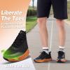 Men’s Orthopedic Road Running Shoes: Comfortable Casual Arch Supports Plantar Fasciitis Orthotic Sports Athletic Sneakers, Flat Feet High Arch Tennis Work Walking Shoes for Foot Heel and Pain Relief(W1-black)