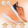 Men’s Orthopedic Road Running Shoes: Comfortable Casual Plantar Fasciitis Arch Support Athletic Sports Sneakers, Orthotic High Arch Cushion Tennis Gym Work Walking Shoes for Foot Heel Pain Relief(W2-orange)