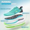 Men’s Orthopedic Road Running Shoes: Comfortable Casual Plantar Fasciitis Arch Support Athletic Sports Sneakers, Orthotic High Arch Cushion Tennis Gym Work Walking Shoes for Foot Heel Pain Relief(W3-lack Blue)