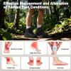 Men’s Orthopedic Waterproof Hiking Boots: Comfortable Plantar Fasciitis Work Walking Running Trekking Shoes, Flat Feet Orthotic Mid Ankle Support Trail Sneakers for Foot and Heel Pain Relief(W1-black)