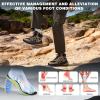 Men’s Orthopedic Wide Waterproof Hiking Boots: Comfortable Plantar Fasciitis Work Walking Running Trekking Shoes, Orthotic Non Slip Adventures Mid Ankle Support Trail Sneakers for Foot Pain Relief(K2-khaki)