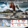 Men’s Orthopedic Wide Waterproof Hiking Boots: Comfortable Plantar Fasciitis Work Walking Running Trekking Shoes, Orthotic Non Slip Flat Feet Mid Ankle Support Trail Sneakers for Foot Pain Relief(K2-green)