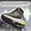 Men’s Orthopedic Wide Waterproof Hiking Boots: Comfortable Plantar Fasciitis Work Walking Running Trekking Shoes, Orthotic Non Slip Flat Feet Mid Ankle Support Trail Sneakers for Foot Pain Relief(K2-green)