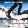 Men’s Orthopedic Winter Snow Boots: Comfortable Wide Waterproof Plantar Fasciitis Arch Support Diabetic Walking Hiking Shoes, Leather Warm Insulated Mid Ankle Boots for Foot Heel Pain Relief(K1-black)