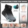 Men’s Orthopedic Winter Snow Boots: Comfortable Wide Waterproof Plantar Fasciitis Arch Support Diabetic Walking Hiking Shoes, Leather Warm Insulated Mid Ankle Boots for Foot Heel Pain Relief(K1-black)