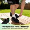 OrthoComfoot Men’s Orthopedic Diabetic Wide Walking Shoes: Comfortable Arch Support Plantar Fasciitis Orthotics Slip On Loafers, Hammer Toes Casual Hook and Loop Shoes for Foot and Heel Pain Relief(K1-black)