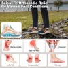 OrthoComfoot Men’s Orthopedic Wide Toe Plantar Fasciitis Shoes: Comfortable High Arch Support Trail Running Shoes for Walking & Hiking, Orthotic Tennis Sneakers Relief Flat Feet, Feet Pain(W2-blue Brown)
