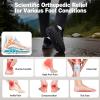 OrthoComfoot Men’s Wide Orthopedic Plantar Fasciitis Shoes: Comfortable High Arch Support Trail Running Shoes for Walking & Hiking, Orthotic Tennis Sneakers Relief Flat Feet, Feet Pain(W1-black)
