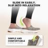 OrthoComfoot Women’s Orthopedic Slip-On Loafers Walking Shoes: Comfortable Arch Suppor Slippers for Plantar Fasciitis, Casual Soft Orthotic Shoes for Foot and Heel Pain Relief(W2-rainbow Pink)