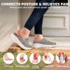 OrthoComfoot Women’s Orthopedic Slip-On Loafers Walking Shoes: Comfortable Arch Suppor Slippers for Plantar Fasciitis, Casual Soft Orthotic Shoes for Foot and Heel Pain Relief(W2-rainbow Pink)